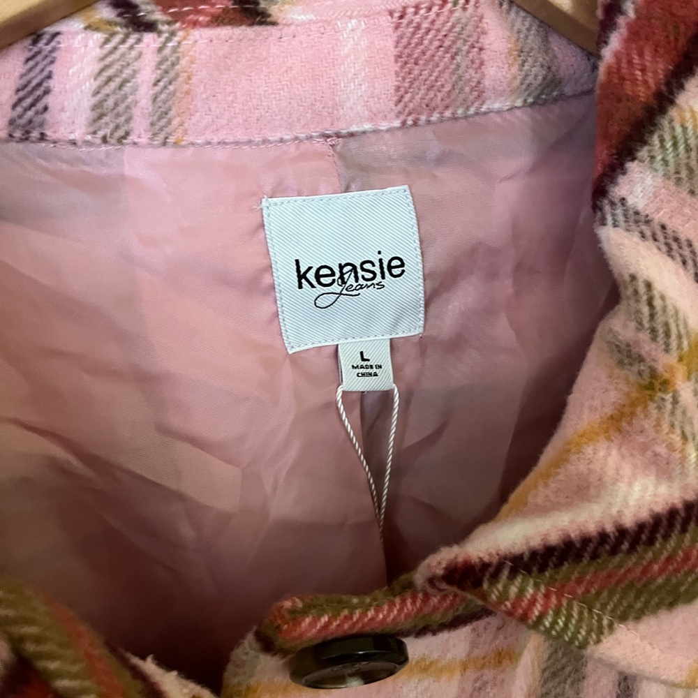 Kensie Pink Shacket Jacket Size Large NWT - Picture 3 of 7